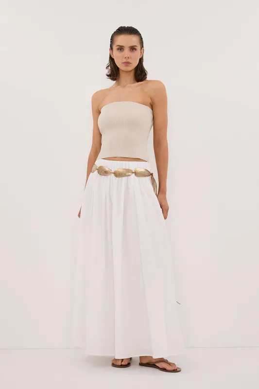 LIMA BONE STRAPLESS BANDEAU KNIT TOP sold by Dissh