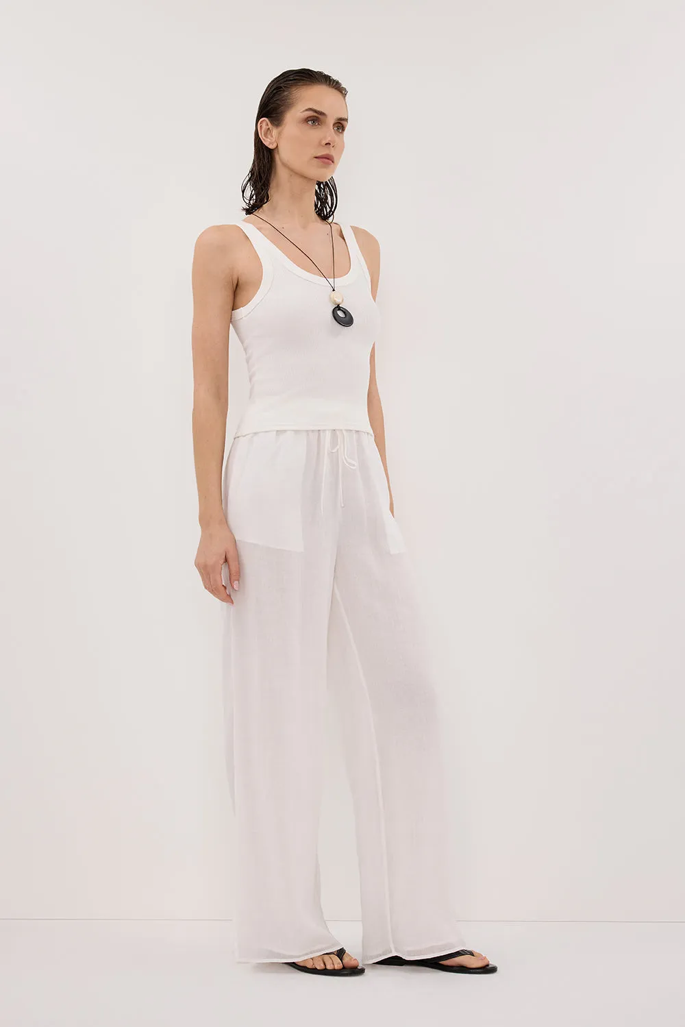 GINNY WHITE RAMIE PANT sold by Dissh product image thumbnail 3