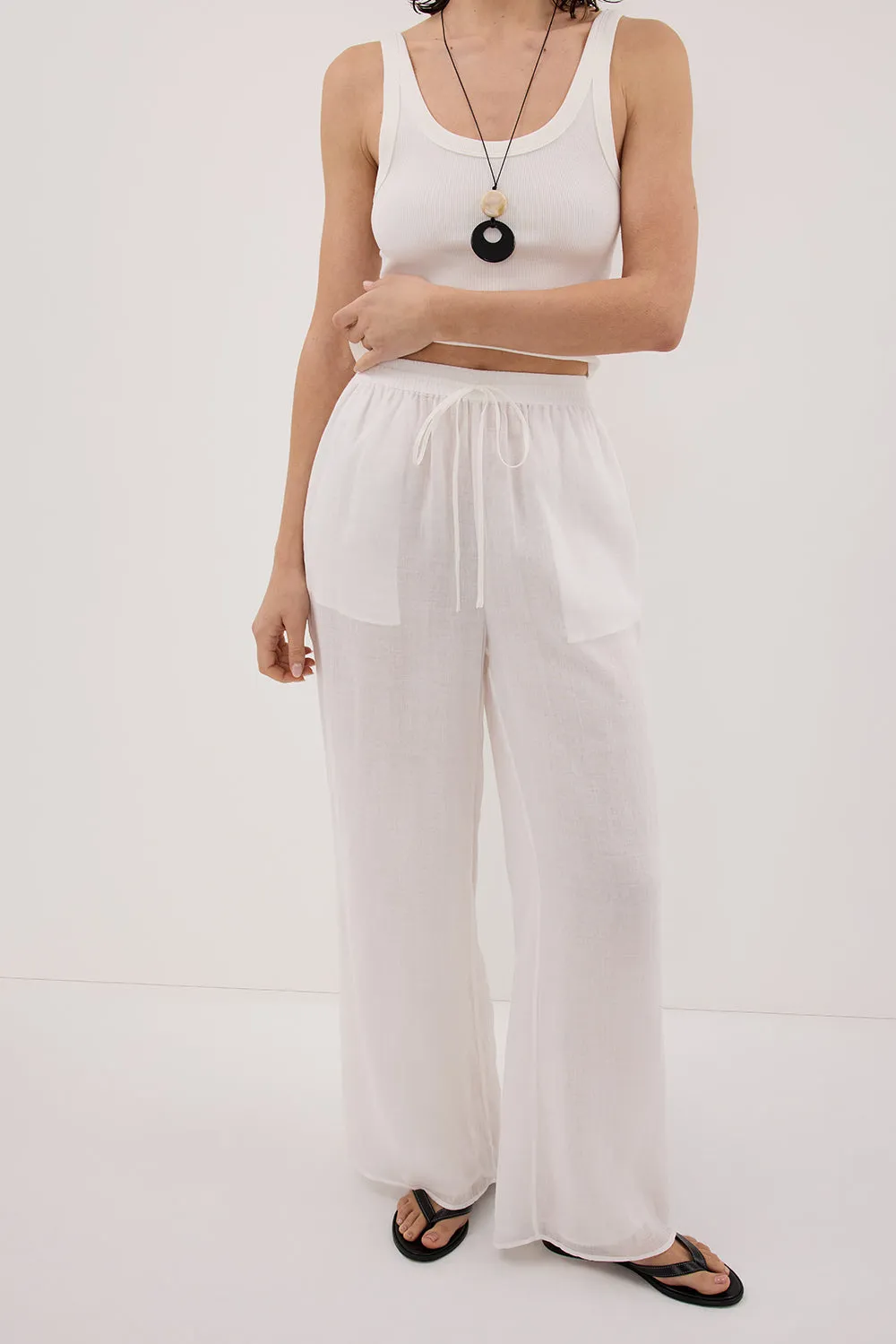 GINNY WHITE RAMIE PANT sold by Dissh product image thumbnail 2