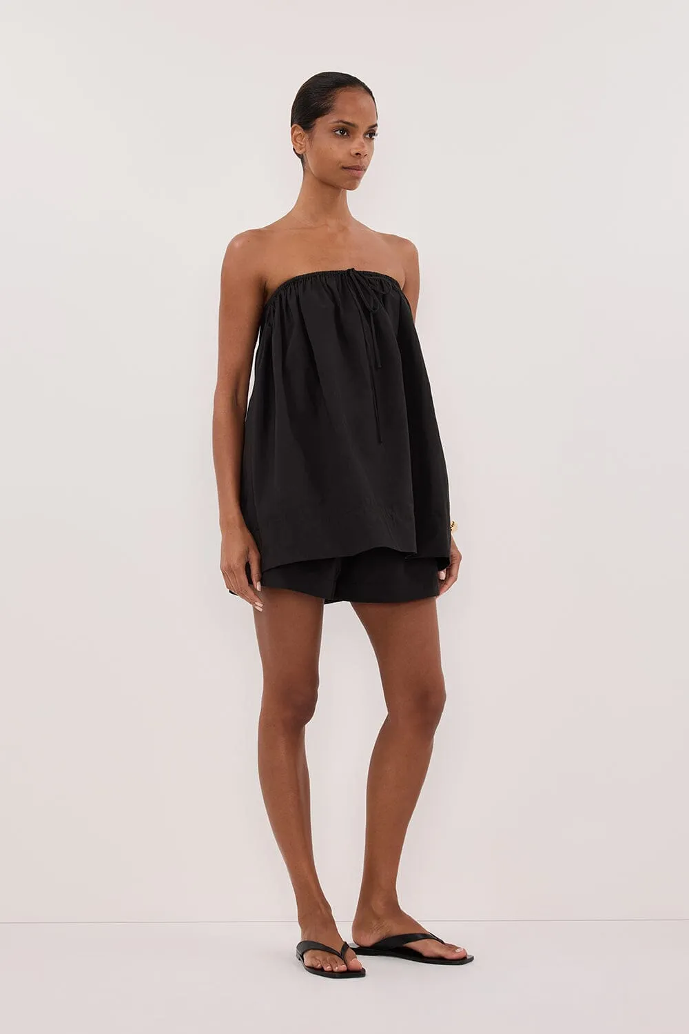 SOMMER BLACK POPLIN SHORT sold by Dissh product image thumbnail 3