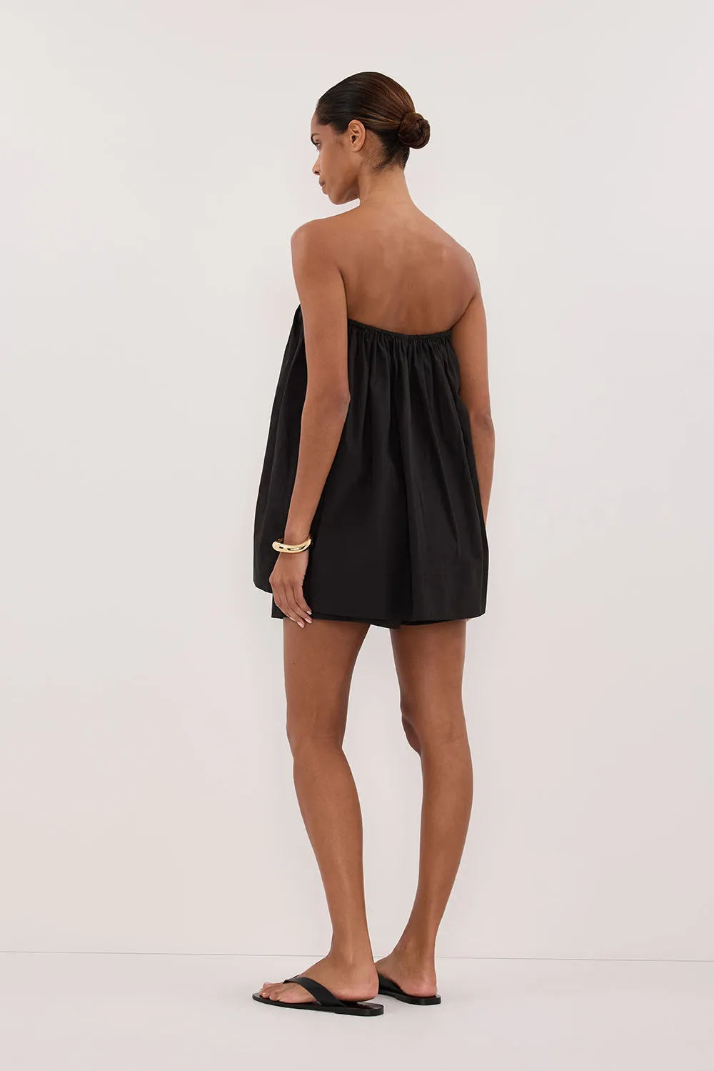 SOMMER BLACK STRAPLESS POPLIN TOP sold by Dissh product image thumbnail 4