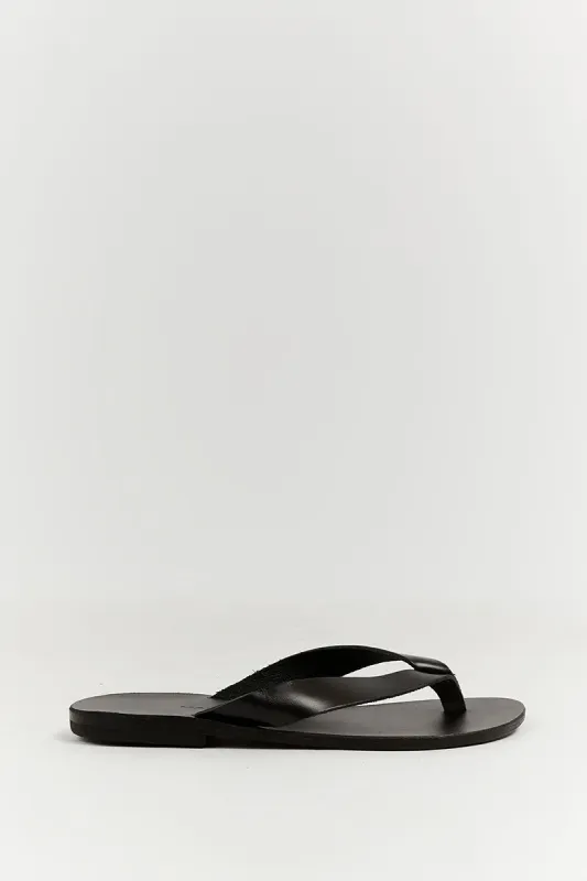 MARIA FARRO LEX BLACK FLIP FLOPS sold by Dissh