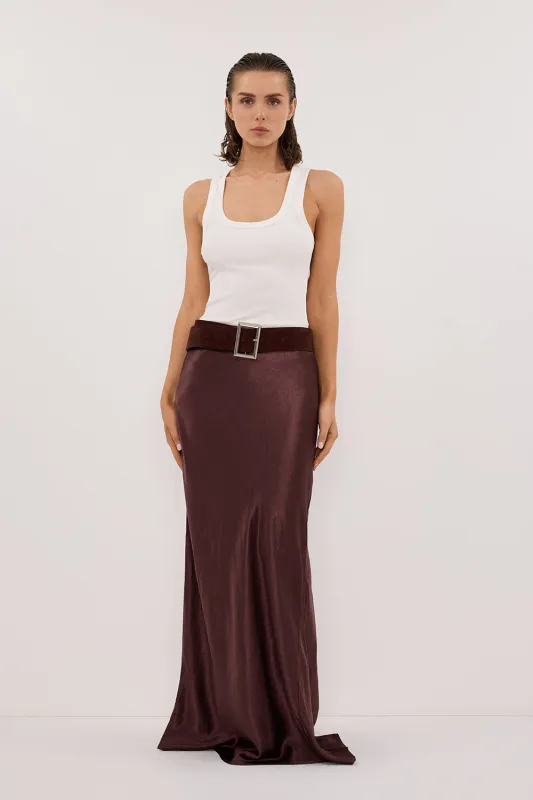 CLARA OFF WHITE SCOOP NECK TANK TOP sold by Dissh