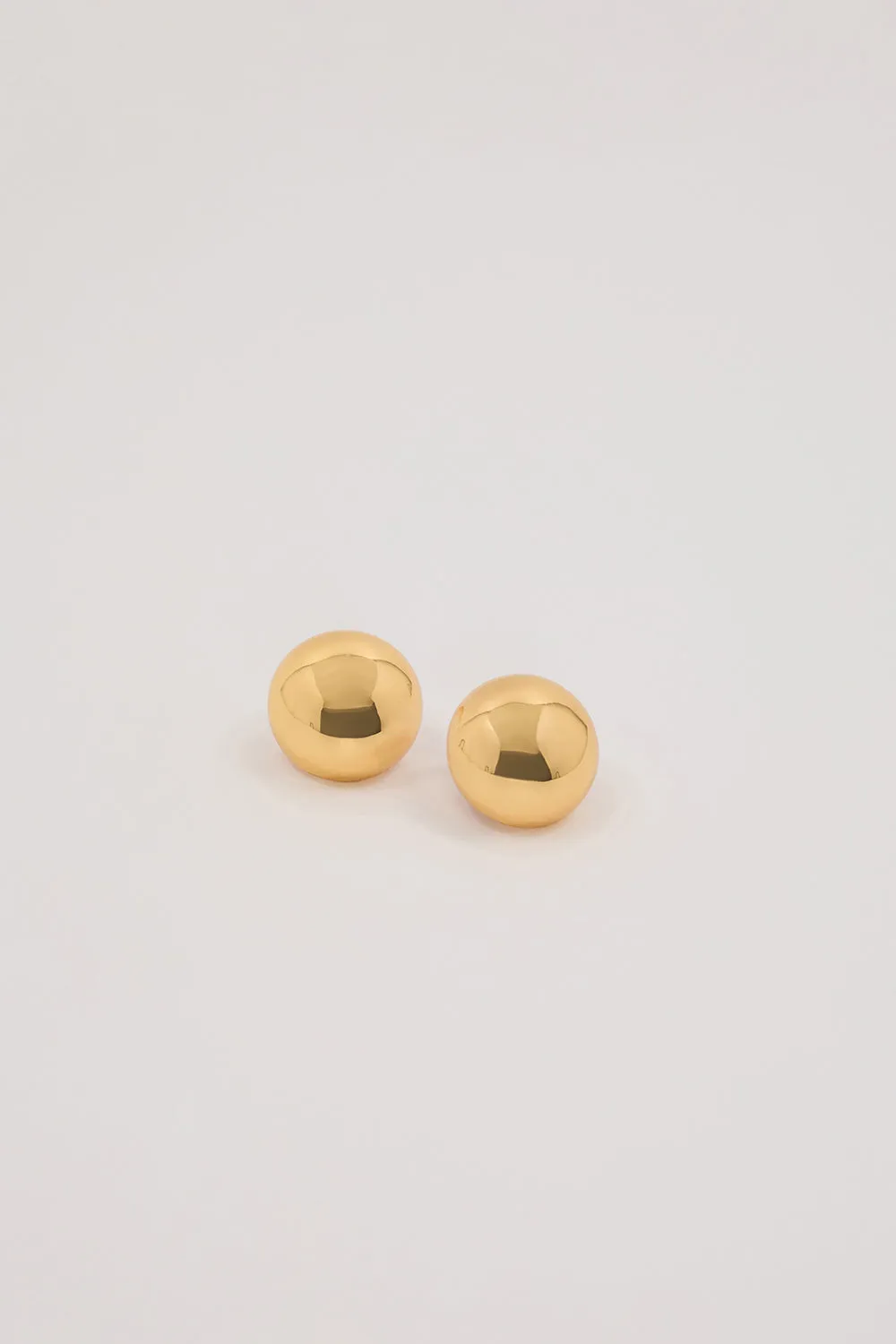 ANNA ROSSI DOMED GOLD EARRING sold by Dissh