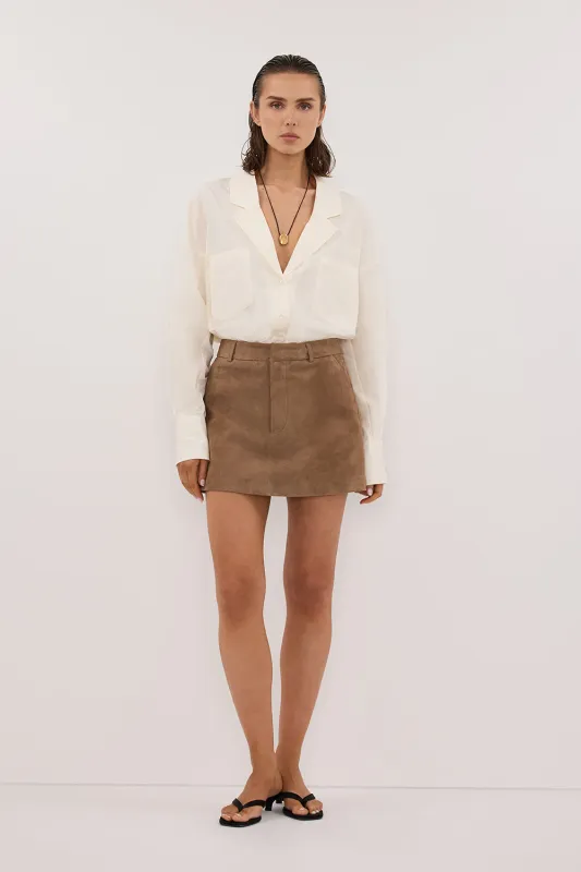 IRENE BUTTER LONG SLEEVE NOTCH COLLAR SHIRT sold by Dissh