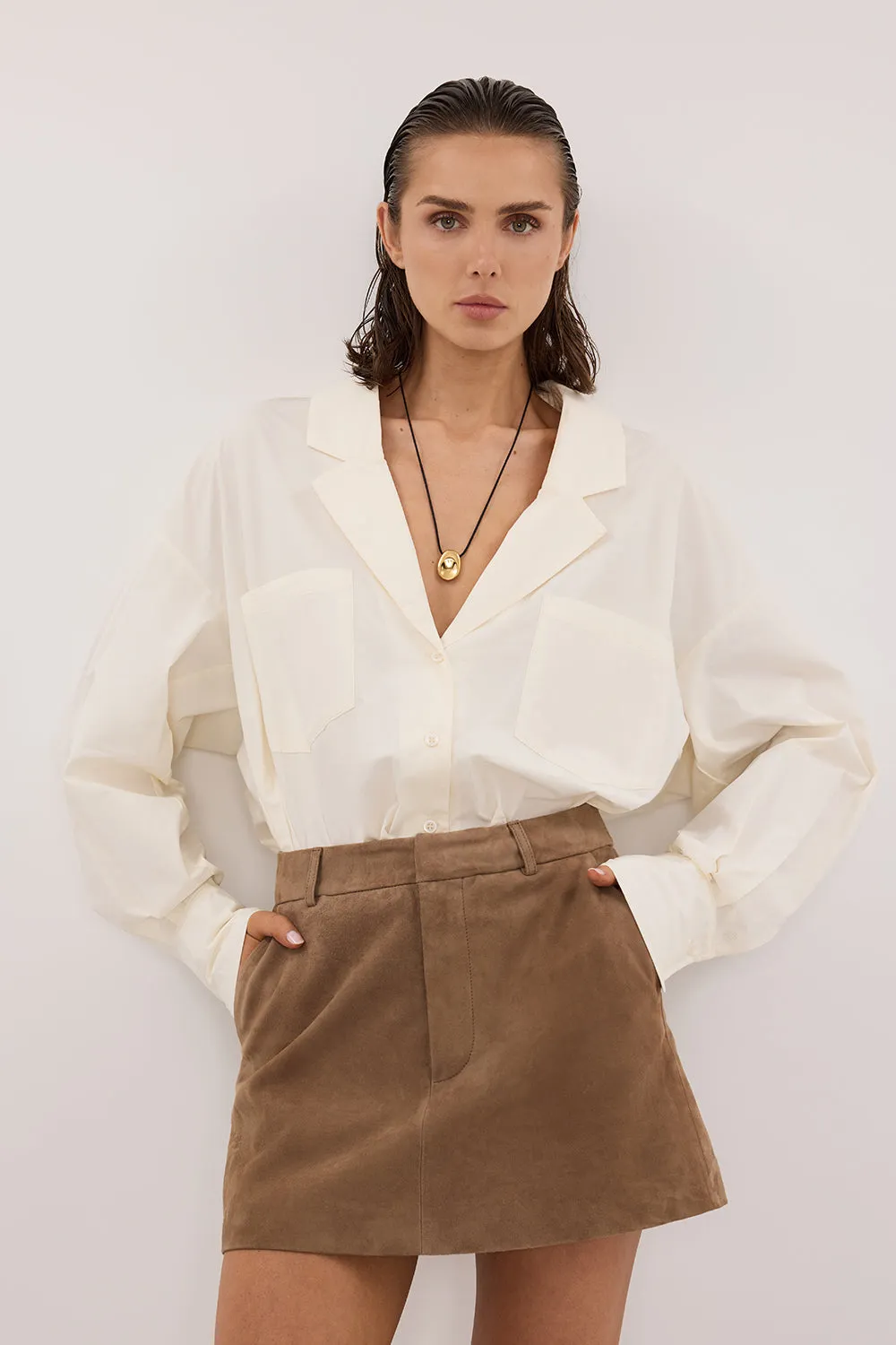 IRENE BUTTER LONG SLEEVE NOTCH COLLAR SHIRT sold by Dissh product image thumbnail 2