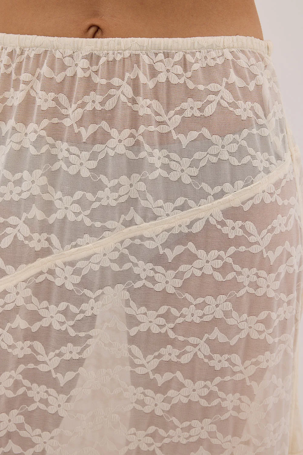 BELLE CREAM LACE MAXI SKIRT sold by Dissh product image thumbnail 5