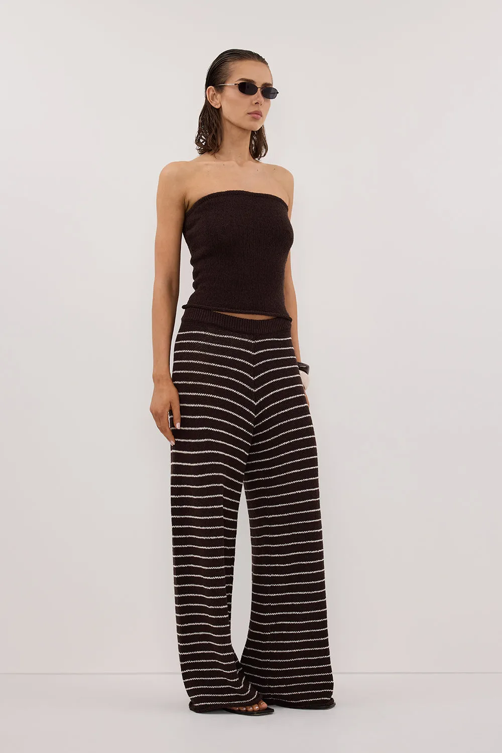 KARA CHOC STRAPLESS BANDEAU KNIT TOP sold by Dissh product image thumbnail 3