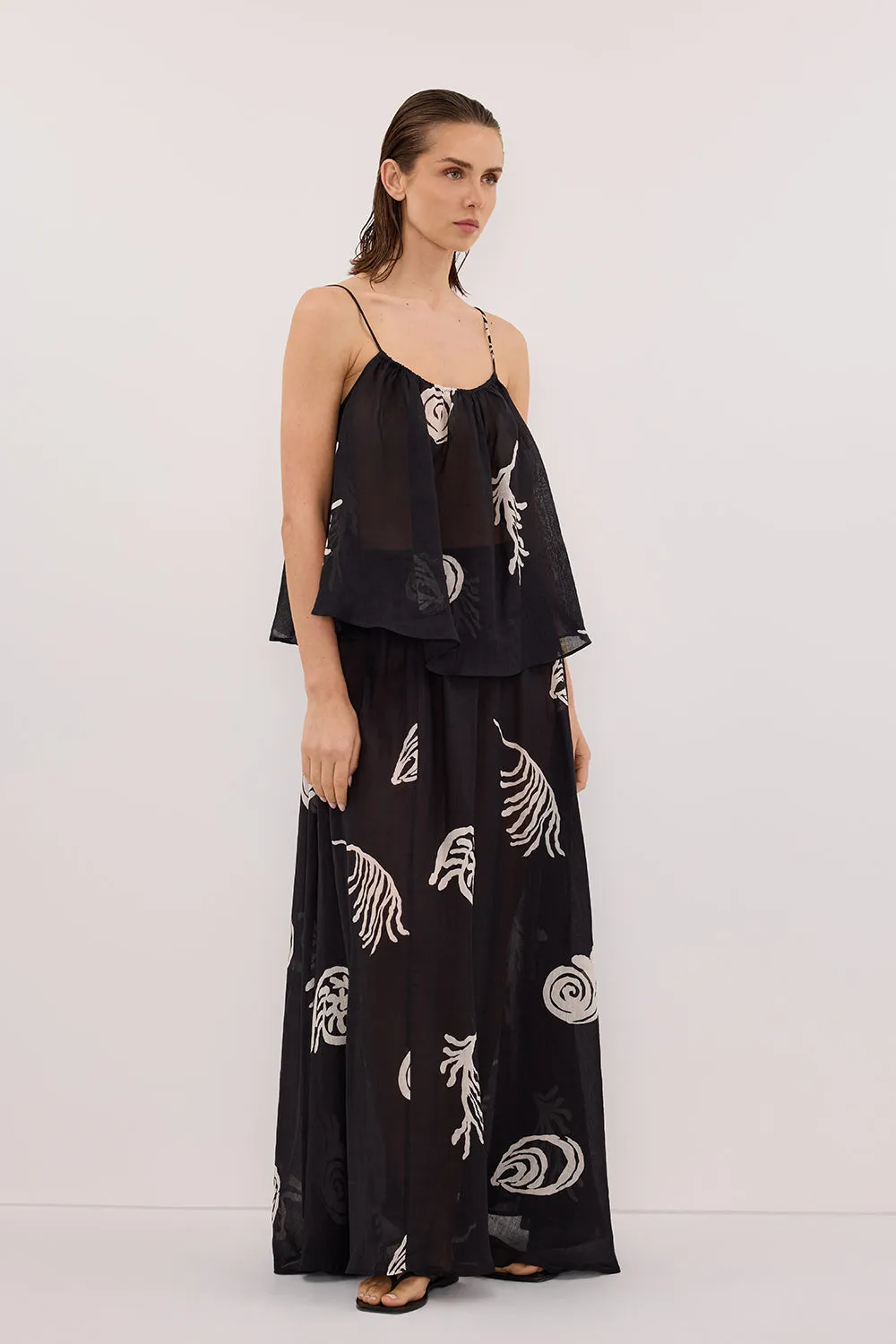 POSITANO BLACK SLEEVELESS RAMIE TOP sold by Dissh product image thumbnail 4