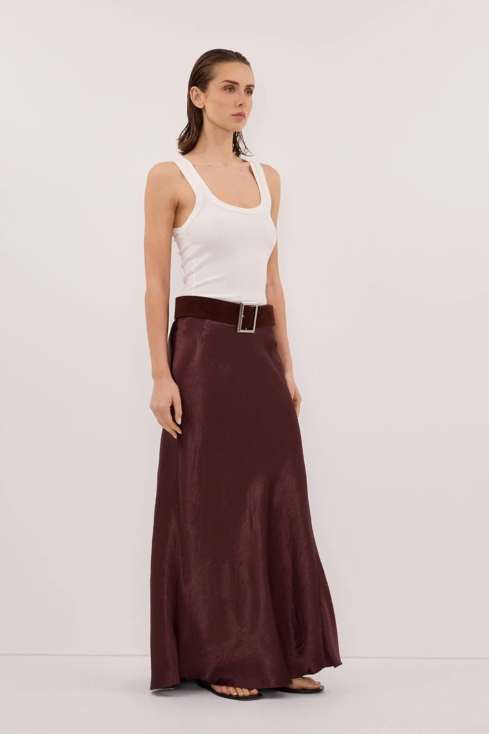 BREANNA WALNUT JACQUARD MAXI SKIRT sold by Dissh product image thumbnail 4