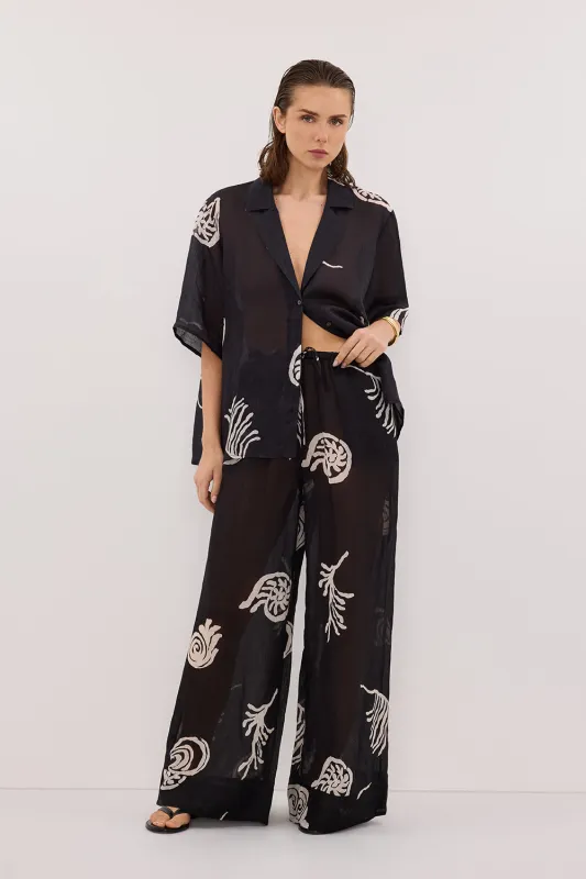 POSITANO BLACK RAMIE SHIRT sold by Dissh