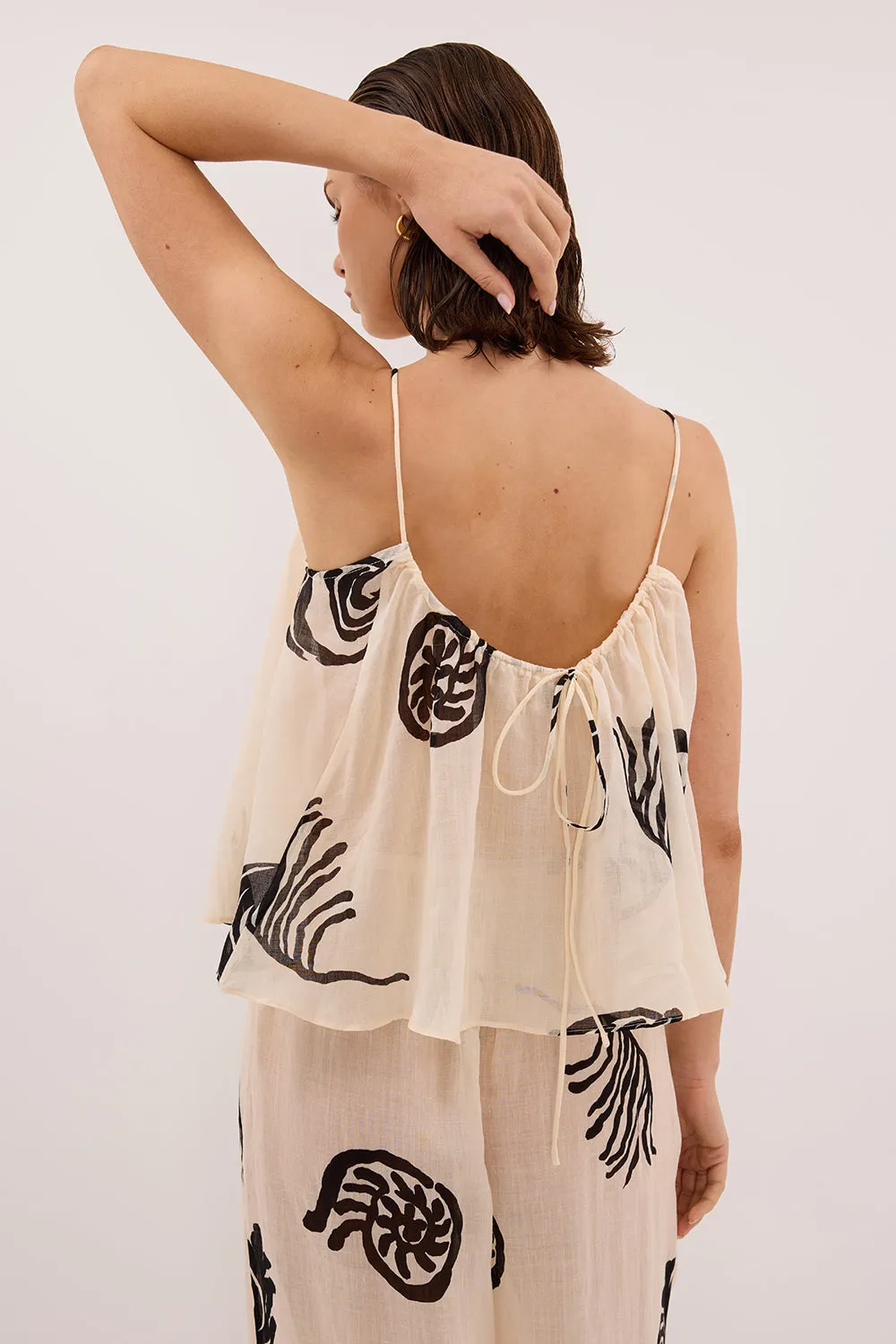 POSITANO SANDSTONE SLEEVELESS RAMIE TOP sold by Dissh product image thumbnail 5