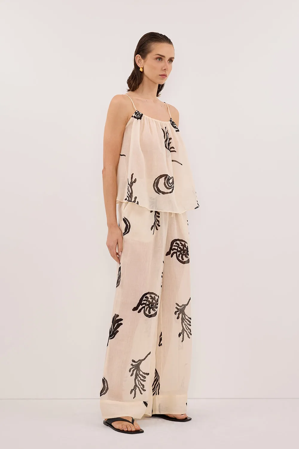 POSITANO SANDSTONE SLEEVELESS RAMIE TOP sold by Dissh product image thumbnail 3