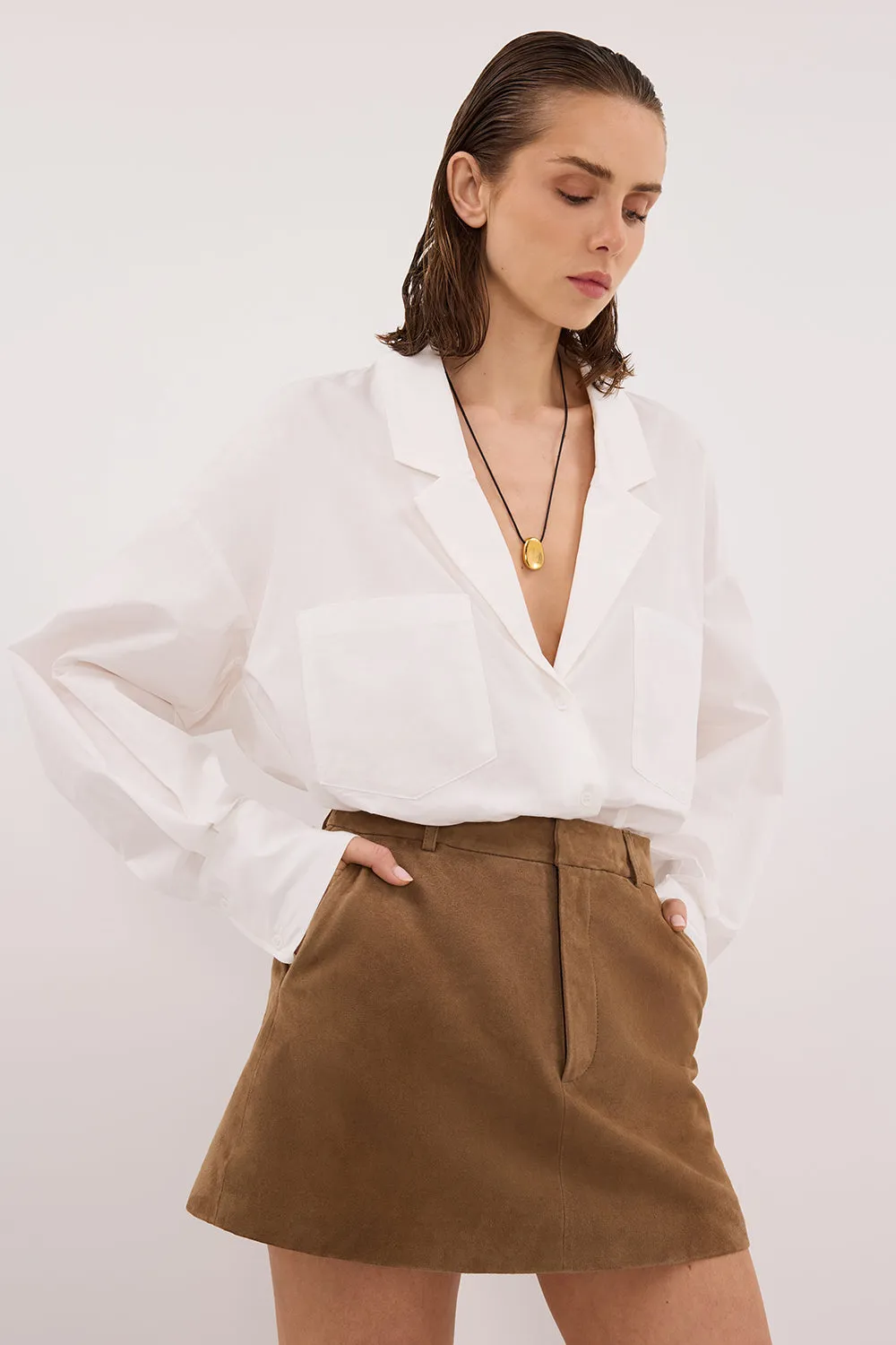 ESTELLE CHESTNUT SUEDE MINI SKIRT sold by Dissh product image thumbnail 2