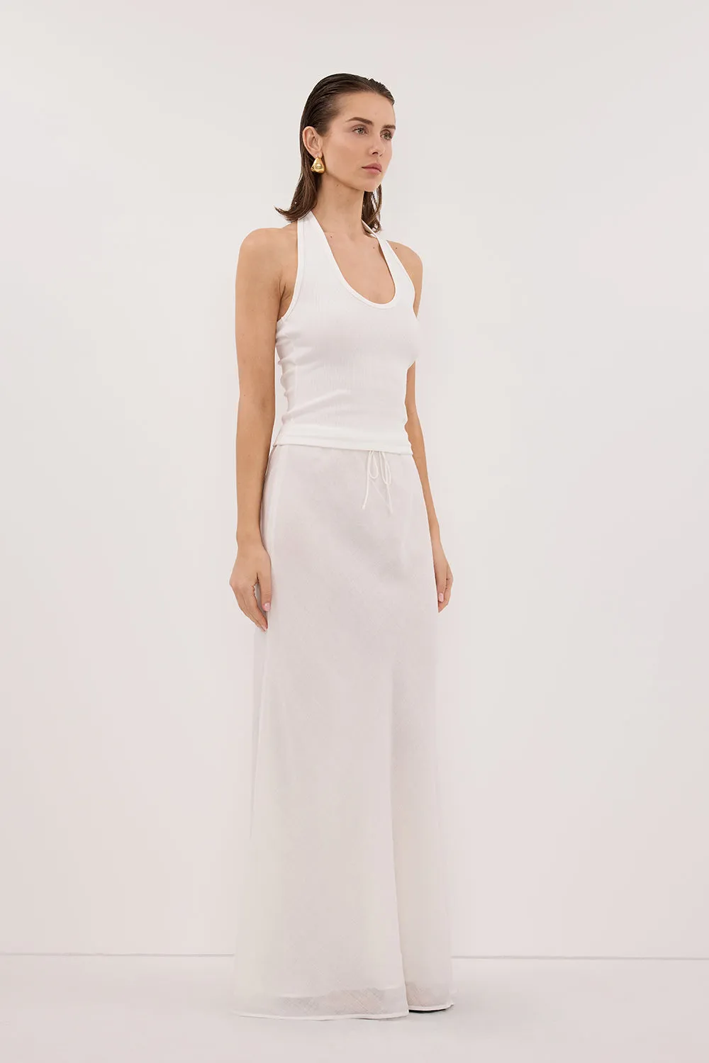 HARLAN OFF WHITE KNIT HALTER TOP sold by Dissh product image thumbnail 3