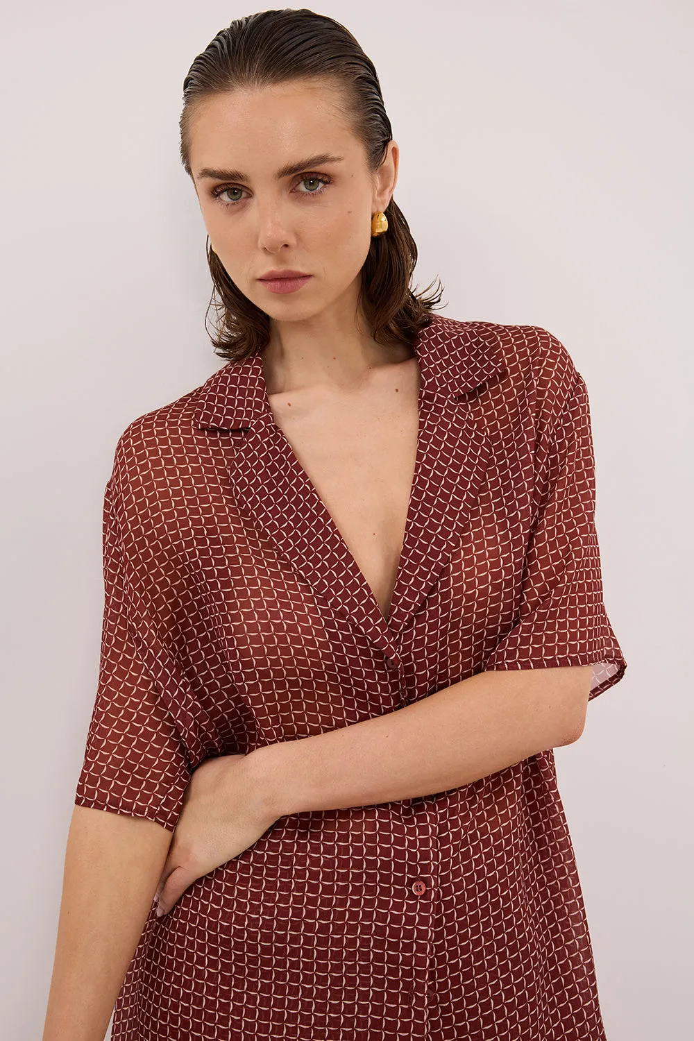 TIA SAHARA MICRO CHECK SHIRT sold by Dissh product image thumbnail 2