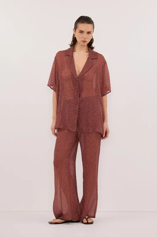 TIA SAHARA MICRO CHECK SHIRT sold by Dissh