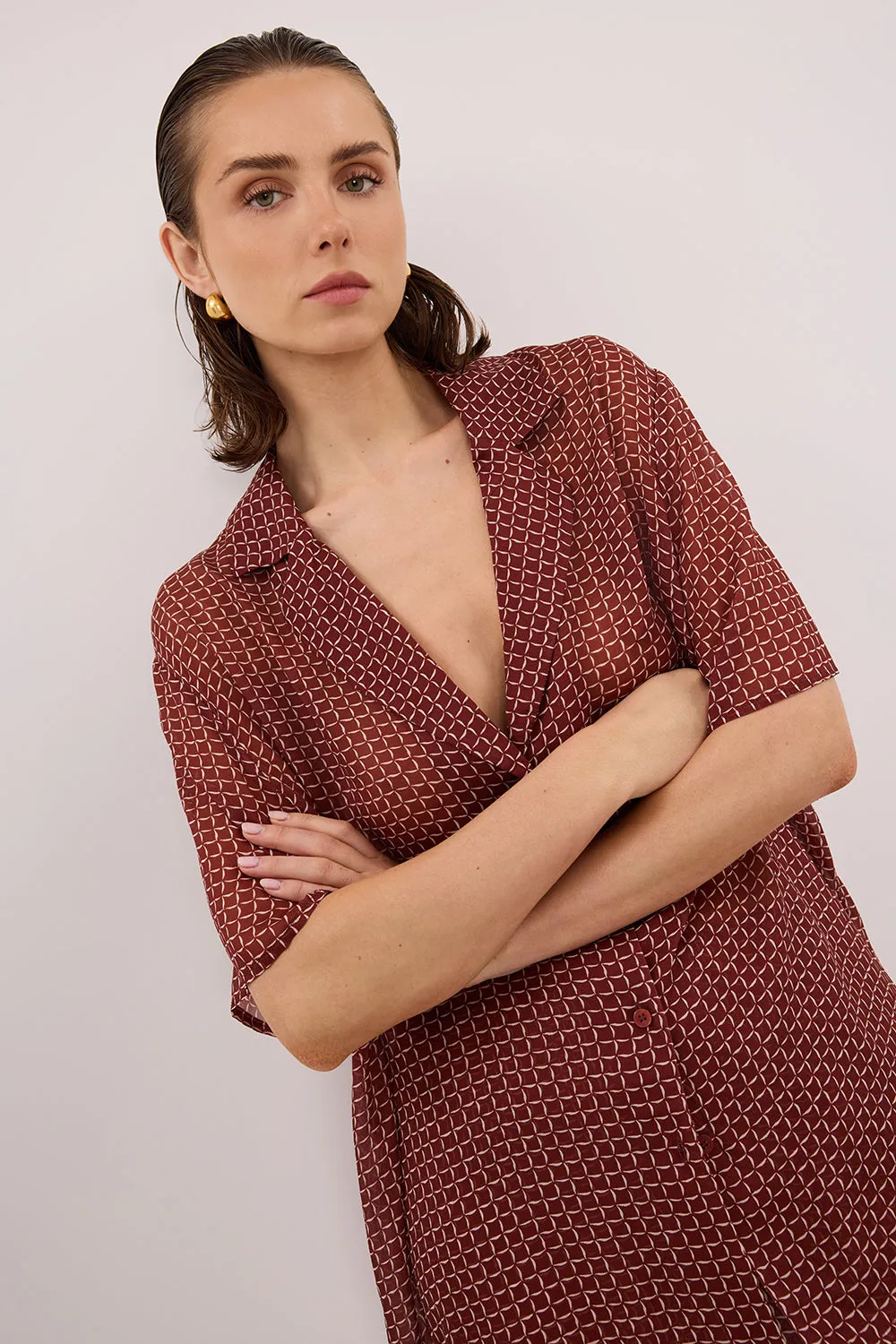 TIA SAHARA MICRO CHECK SHIRT sold by Dissh product image thumbnail 5