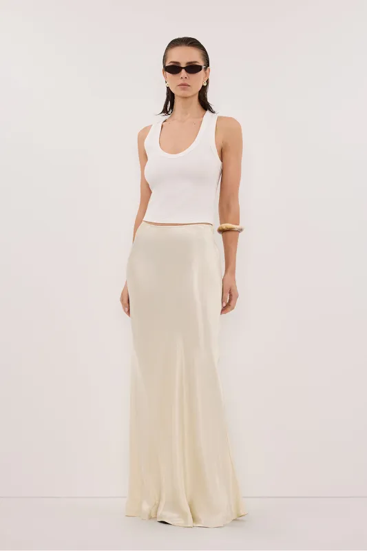 CHARLI STRAW SATIN MAXI SKIRT sold by Dissh