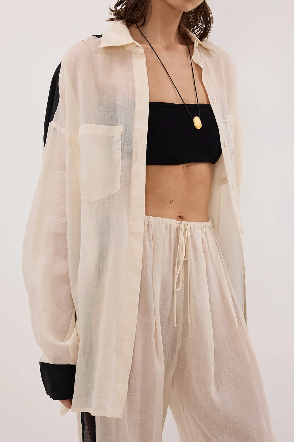 VIVIANNA SANDSTONE RAMIE SHIRT sold by Dissh product image thumbnail 5