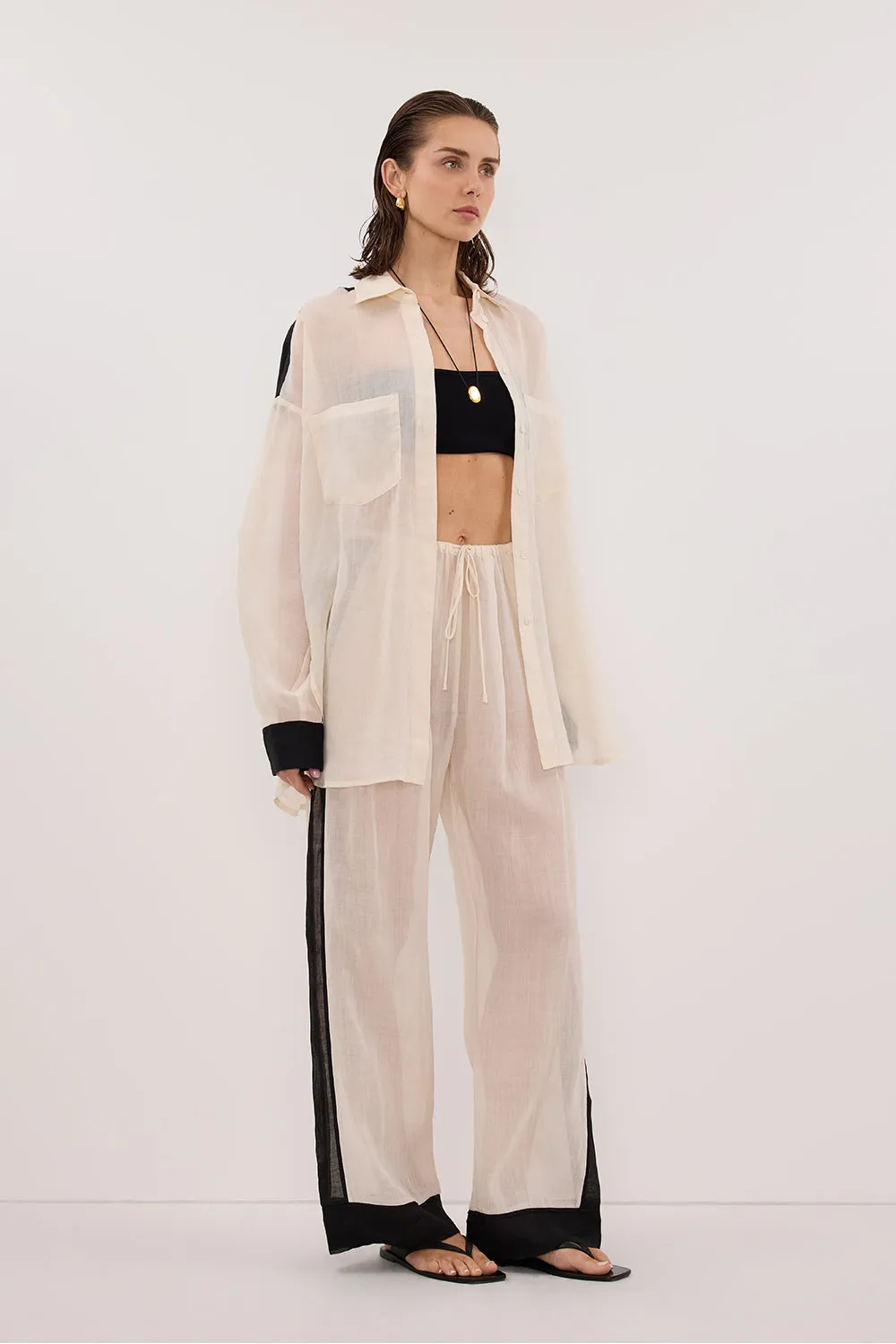 VIVIANNA SANDSTONE RAMIE SHIRT sold by Dissh product image thumbnail 3