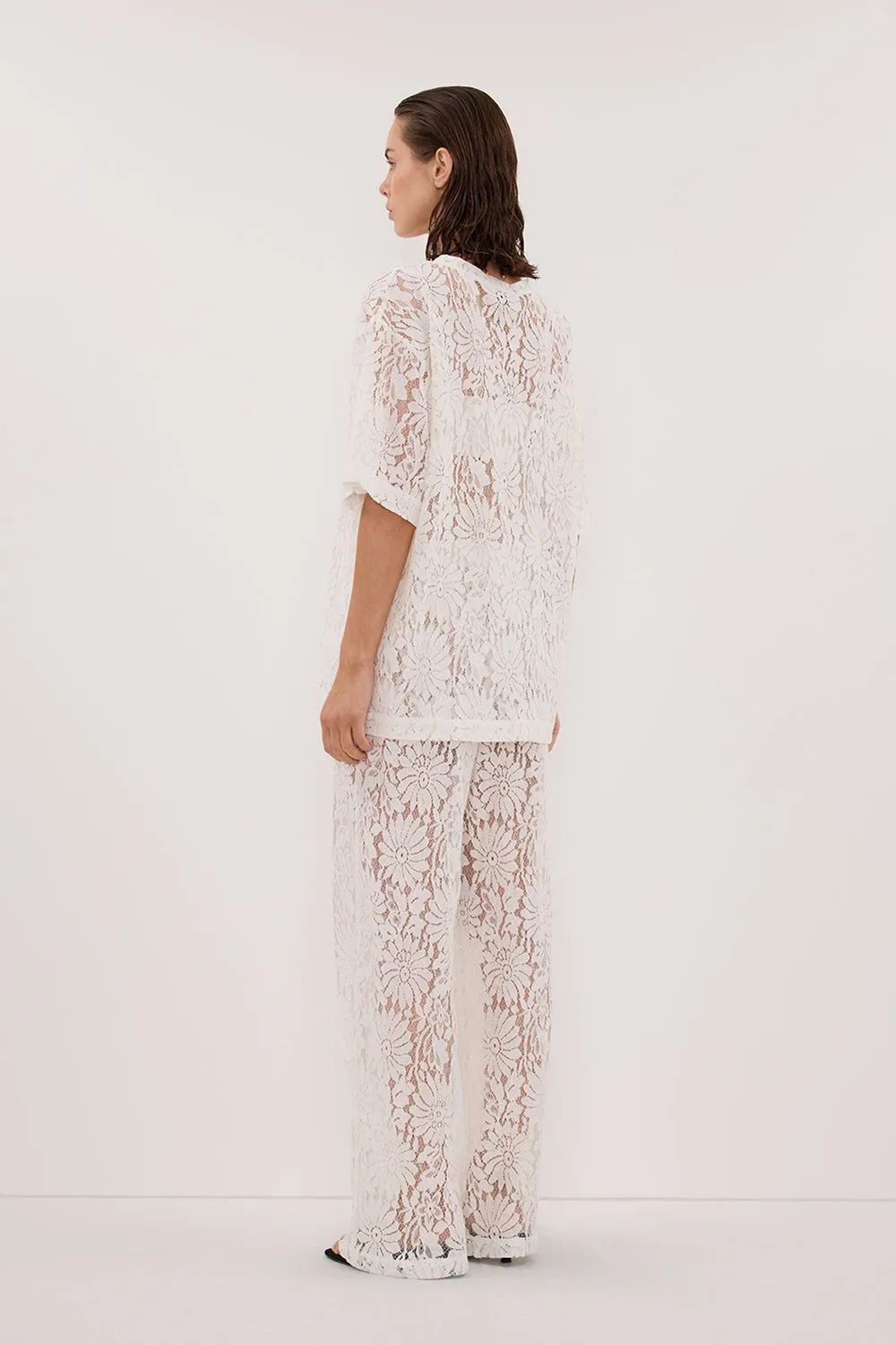WILMA WHITE LACE TEE sold by Dissh product image thumbnail 4