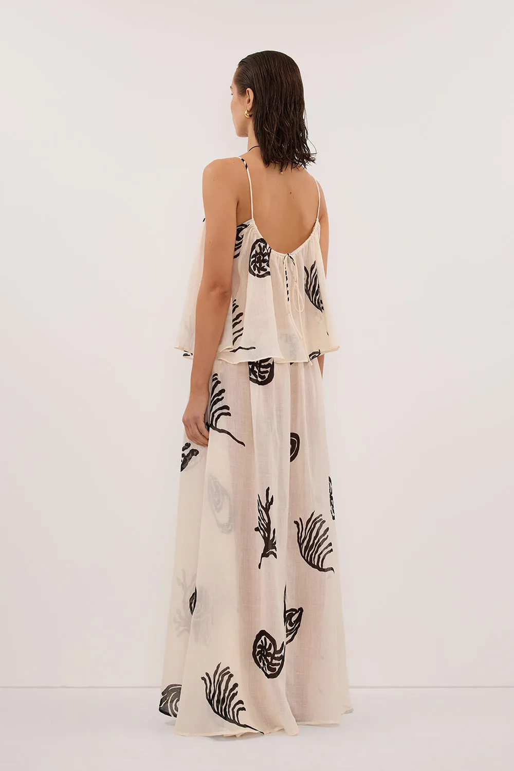 POSITANO SANDSTONE RAMIE MIDI SKIRT sold by Dissh product image thumbnail 4