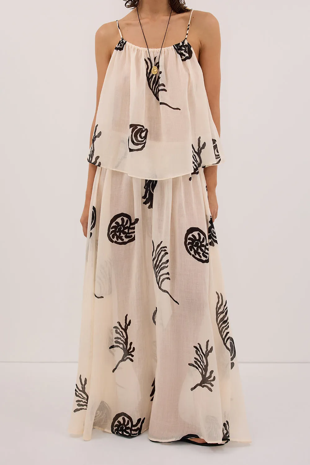 POSITANO SANDSTONE RAMIE MIDI SKIRT sold by Dissh product image thumbnail 2