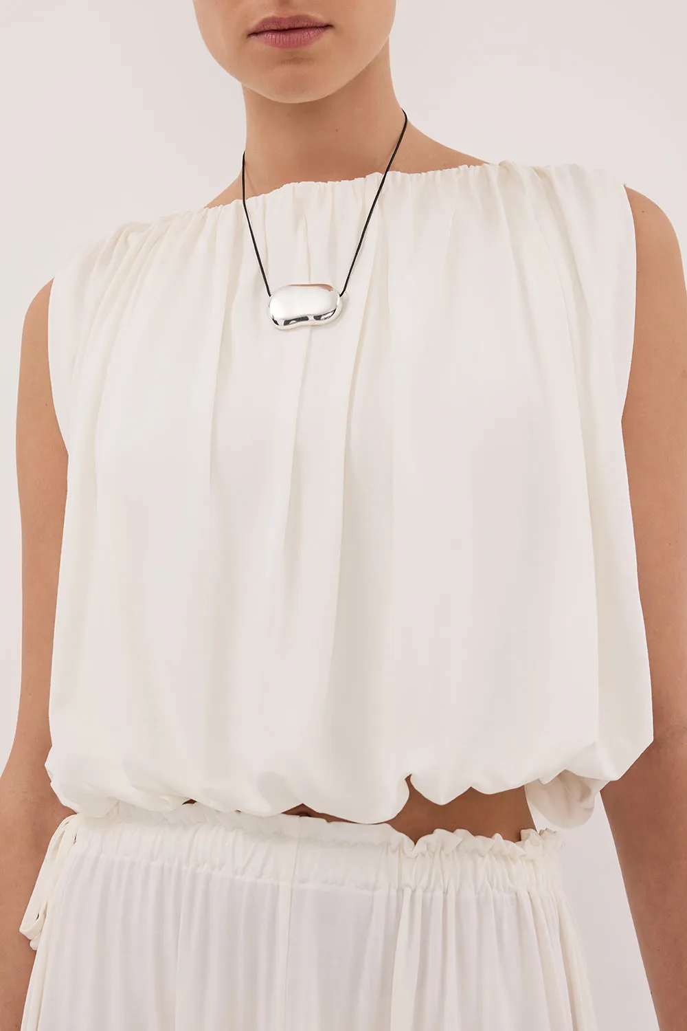 AVA OFF WHITE MODAL BLEND MIDI SKIRT sold by Dissh product image thumbnail 5