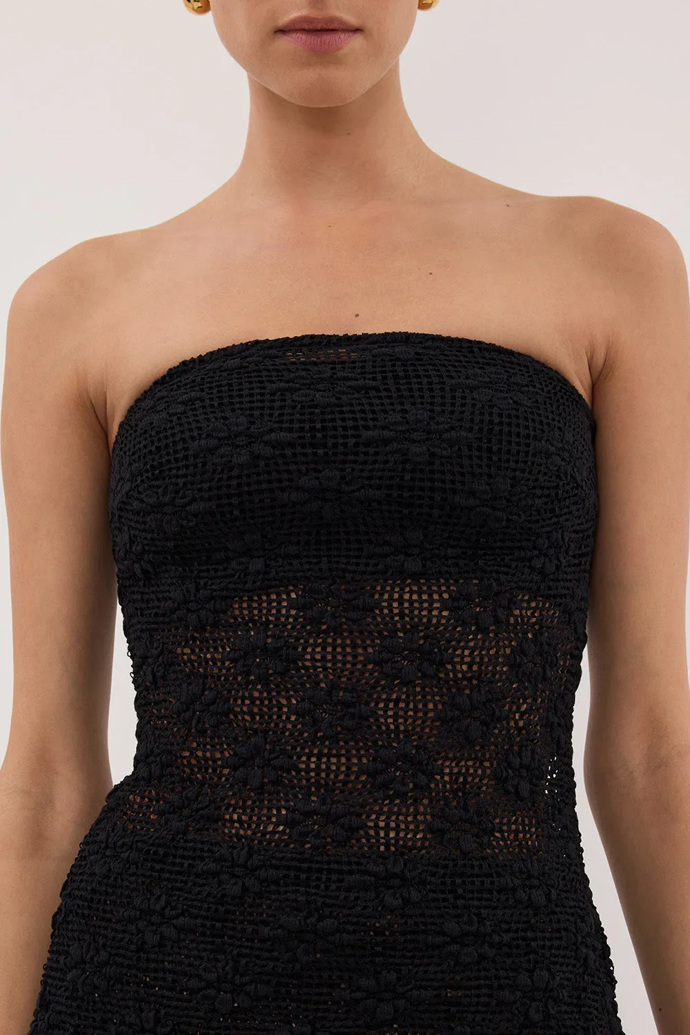 AGNES BLACK CROCHET BANDEAU TOP sold by Dissh product image thumbnail 5