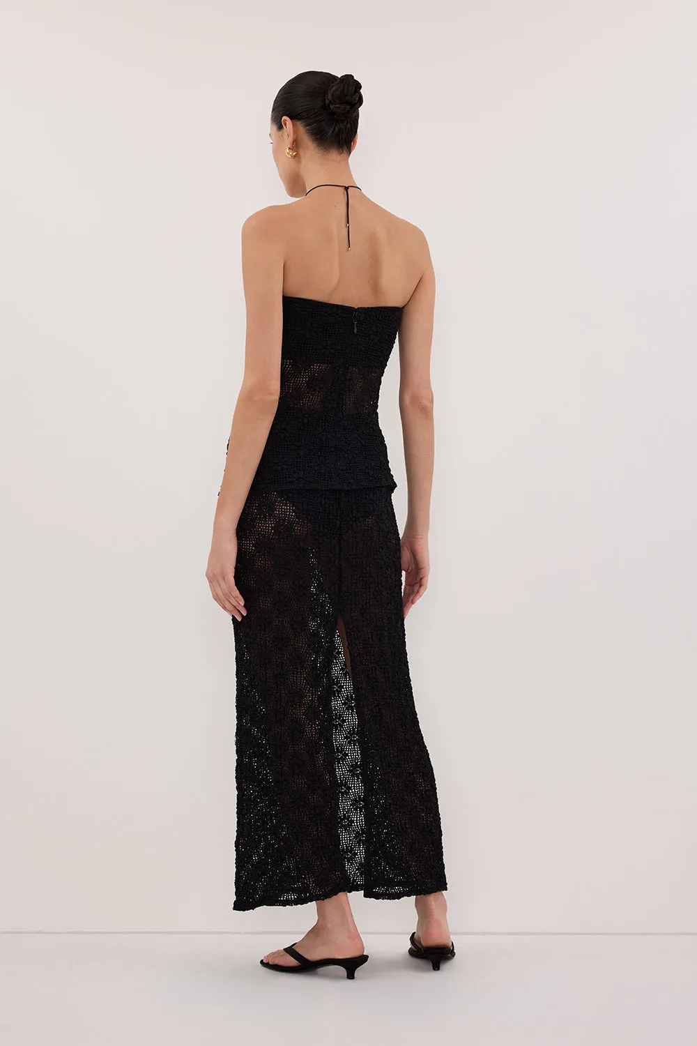 AGNES BLACK CROCHET BANDEAU TOP sold by Dissh product image thumbnail 4