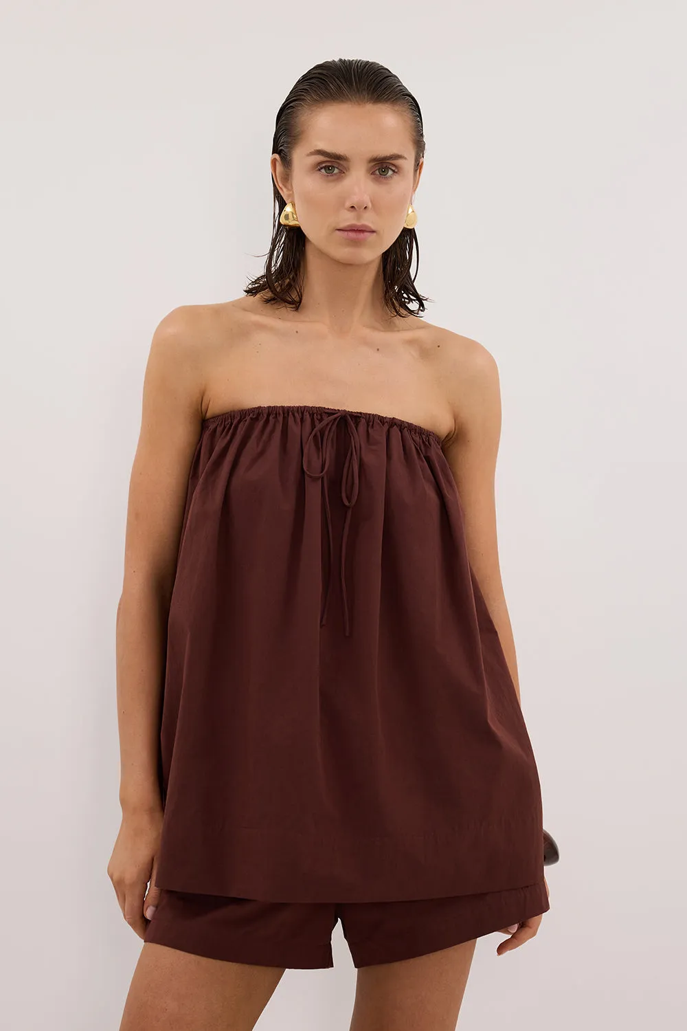 SOMMER CINNAMON POPLIN SHORT sold by Dissh product image thumbnail 2