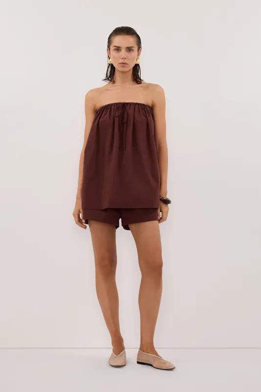 SOMMER CINNAMON POPLIN SHORT sold by Dissh