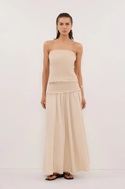 EDIE STONE COTTON MIDI SKIRT sold by Dissh