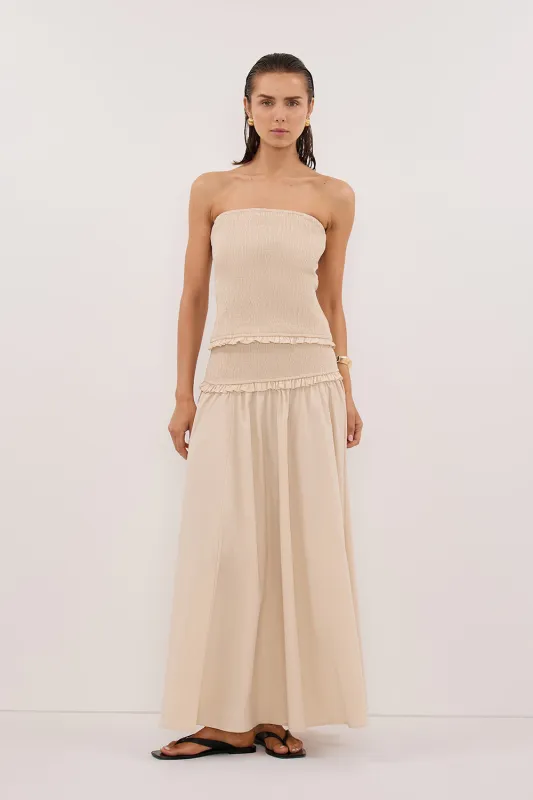 EDIE STONE STRAPLESS POPLIN TOP sold by Dissh