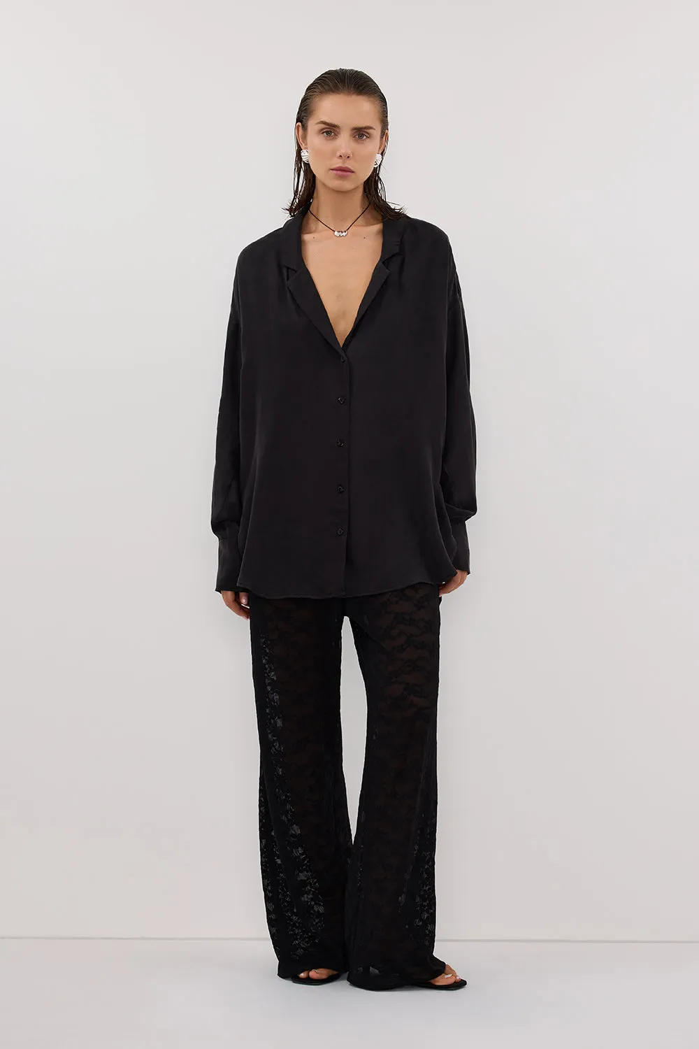 BELLE BLACK LACE PANT sold by Dissh