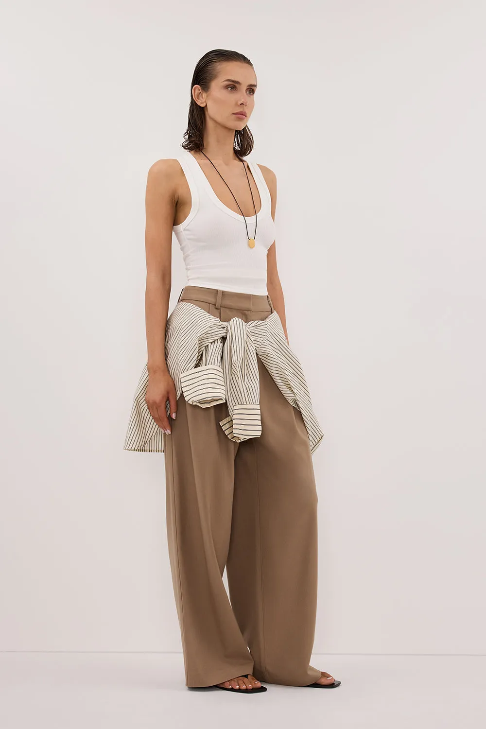 SORAYA TAN MARLE RELAXED TAILORED PANT sold by Dissh product image thumbnail 4