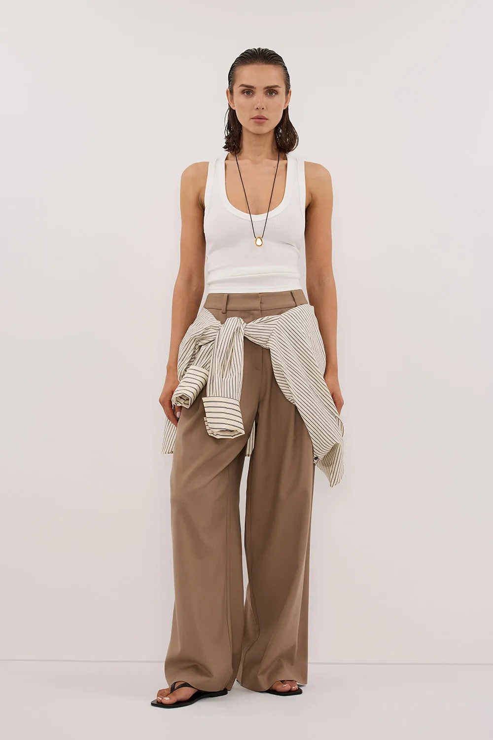 SORAYA TAN MARLE RELAXED TAILORED PANT sold by Dissh product image thumbnail 2