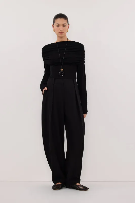 IVY BLACK MERINO LONG SLEEVE TOP sold by Dissh