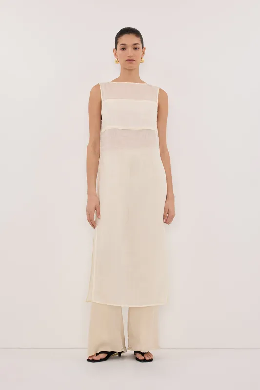 KAI STRAW SLEEVELESS RAMIE TUNIC TOP sold by Dissh