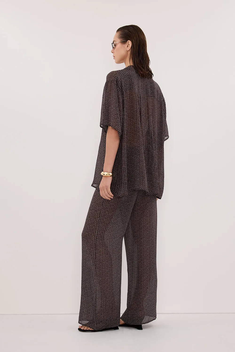 TIA CHOC MICRO CHECK PANT sold by Dissh product image thumbnail 4