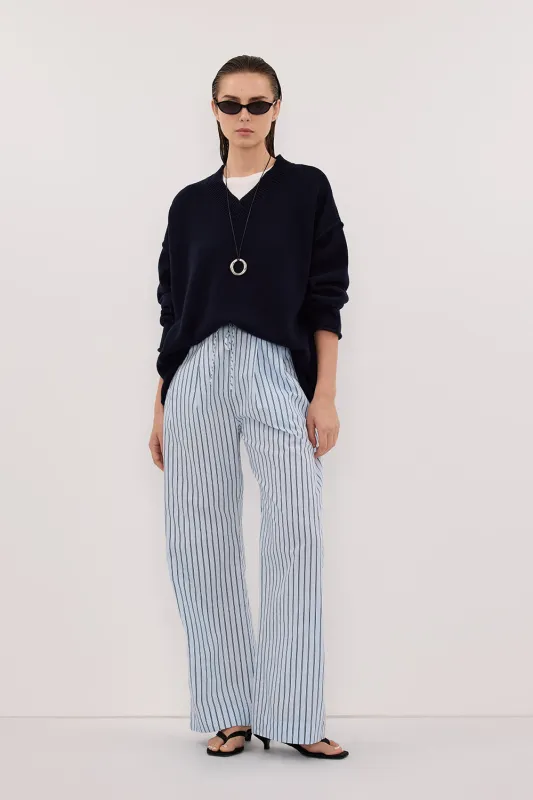 SABLE ICE BLUE SILK BLEND PANT sold by Dissh