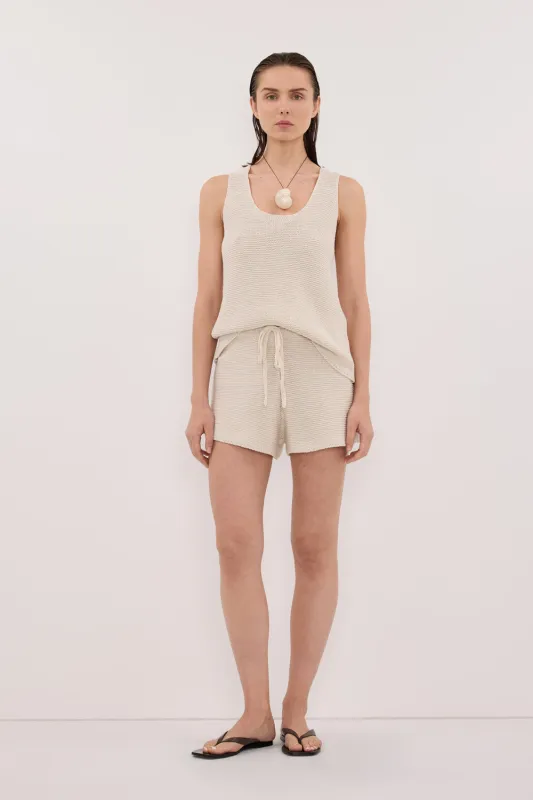 PEARL NATURAL KNIT SHORT sold by Dissh