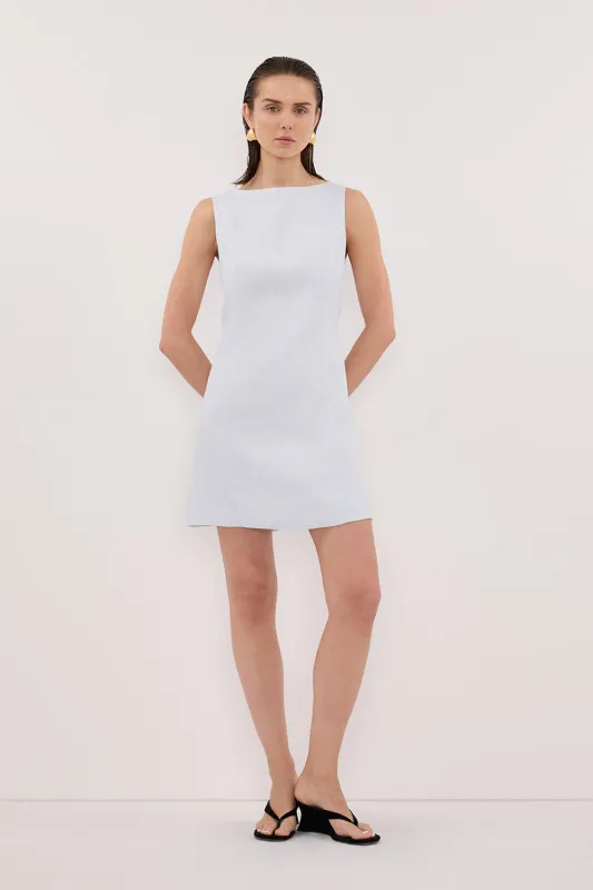 LACY CORNFLOWER LINEN MINI DRESS sold by Dissh