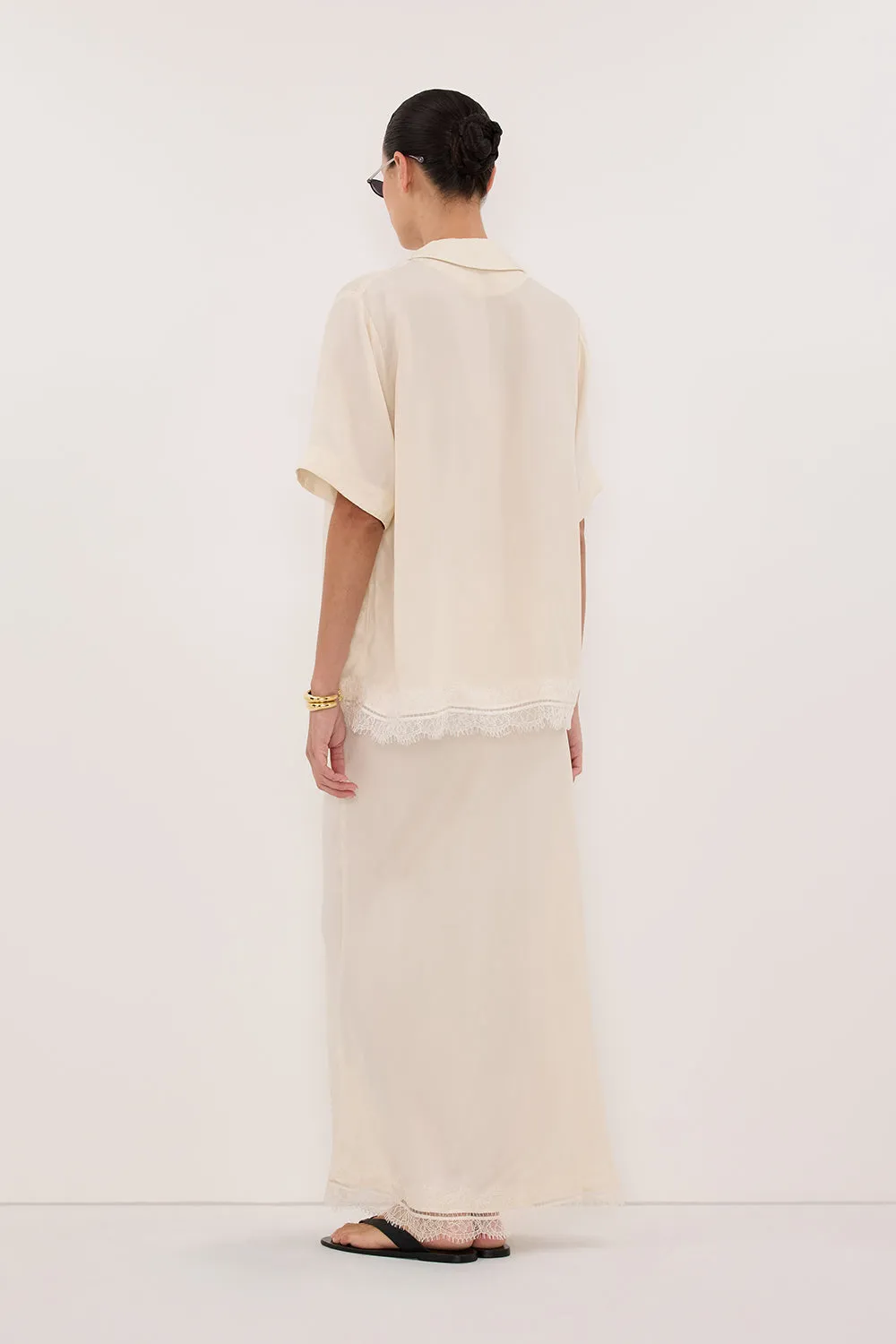 ANDREA SANDSTONE CUPRO LACE SHIRT sold by Dissh product image thumbnail 5