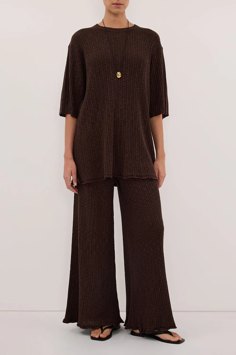 MAX CHOC WIDE LEG KNIT PANT sold by Dissh product image thumbnail 2