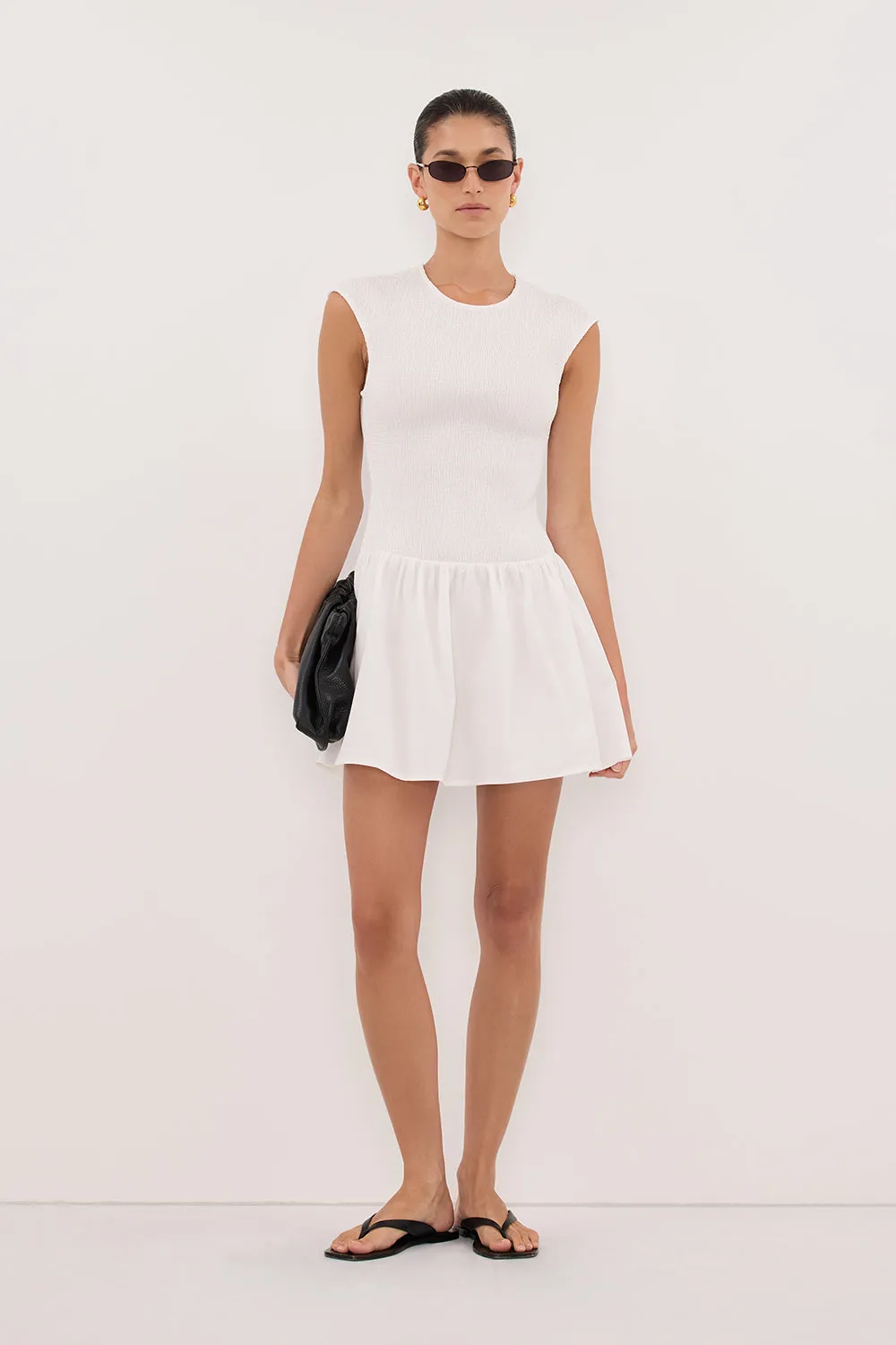 RUBI WHITE COTTON MINI DRESS sold by Dissh product image thumbnail 2