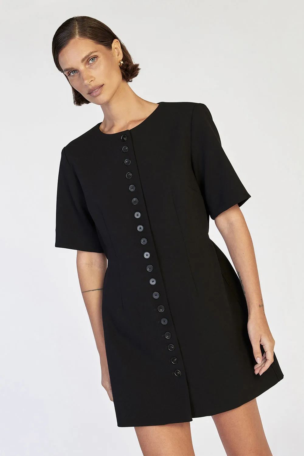 LIA BLACK SLEEVED MINI DRESS sold by Dissh product image thumbnail 2