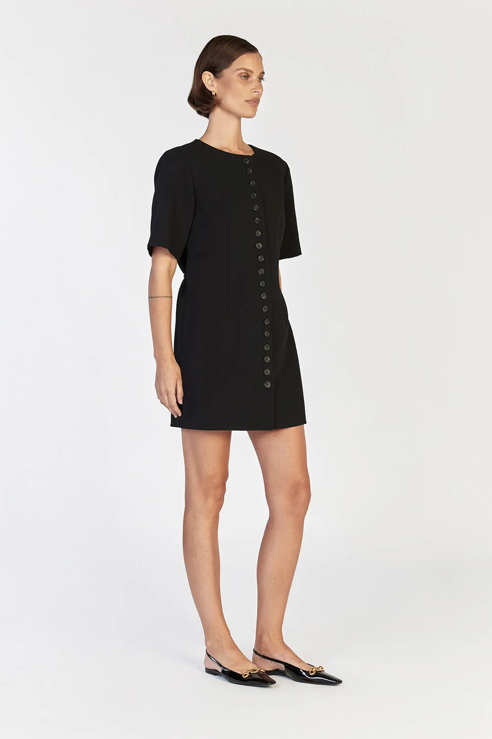 LIA BLACK SLEEVED MINI DRESS sold by Dissh product image thumbnail 3