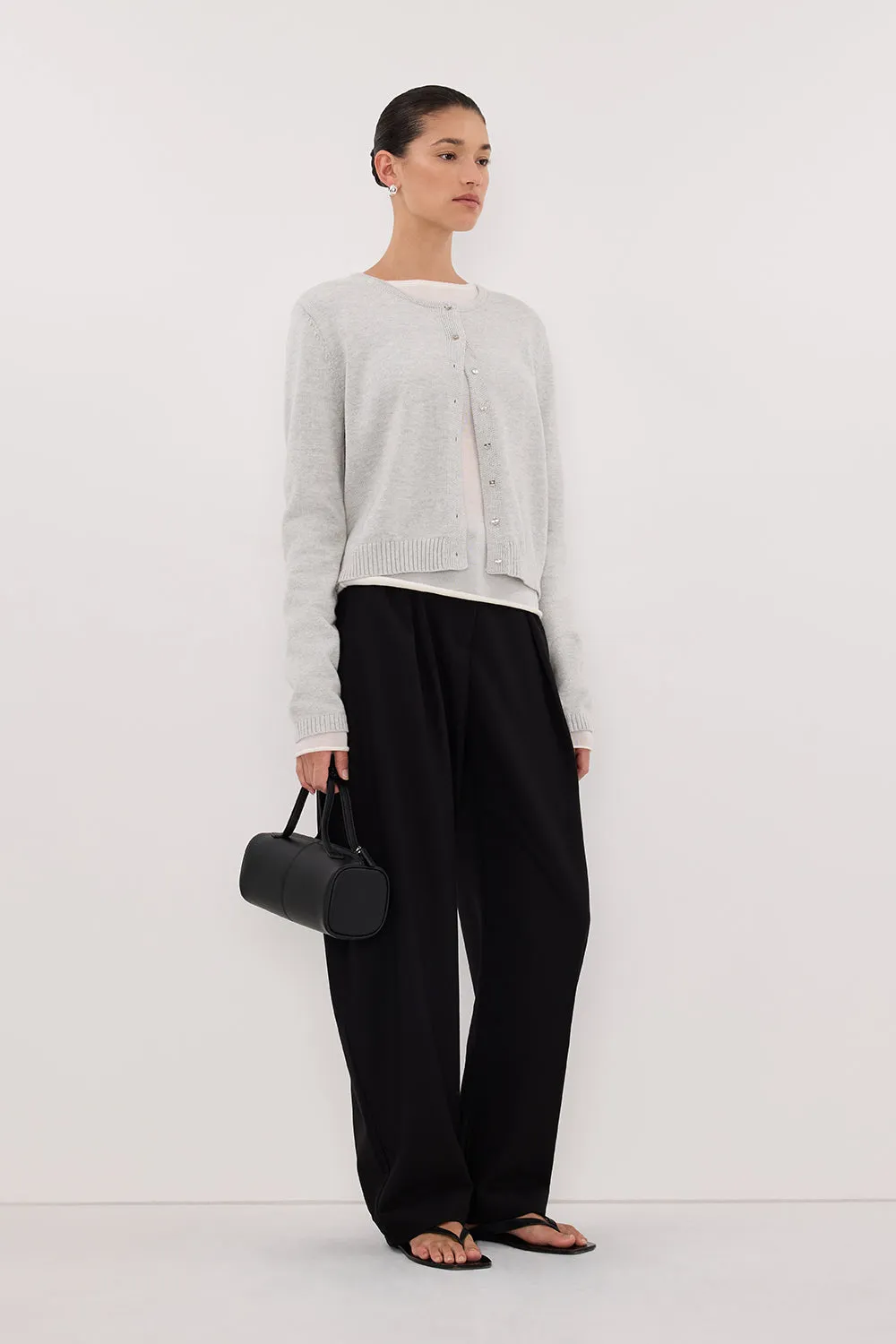 LISE SILVER LIGHT KNIT CARDIGAN sold by Dissh product image thumbnail 3